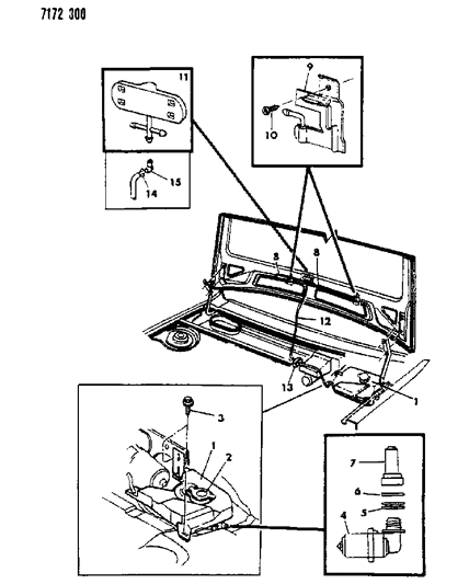 1987 Dodge Omni Windshield Washer System Diagram