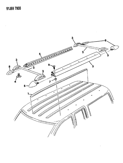 1993 Jeep Grand Cherokee Roof Rack Diagram