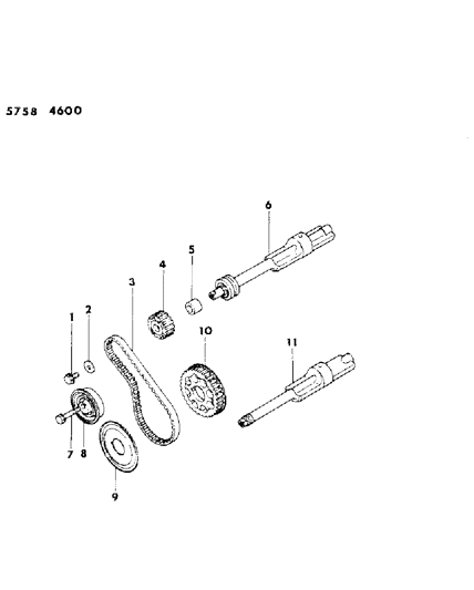 1985 Dodge Colt Balance Shafts Diagram 1