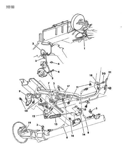 1985 Dodge Caravan Lines & Hoses, Brake Diagram