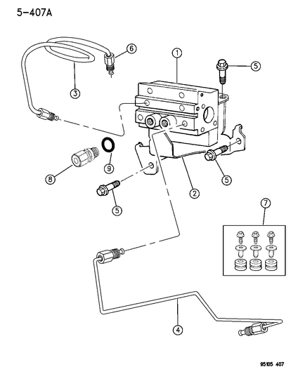 1995 Dodge Neon Anti-Lock Brake Control Diagram