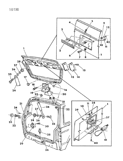 1985 Dodge Caravan Liftgate Diagram