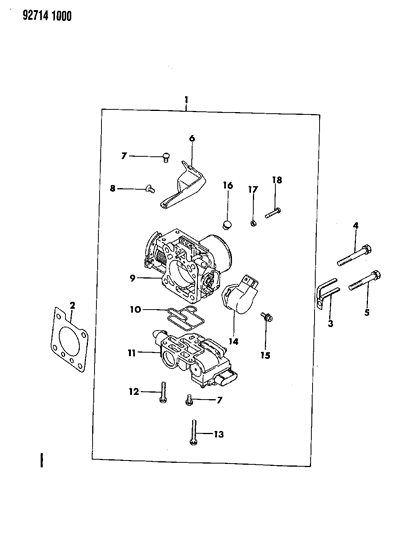 1993 Dodge Ram 50 Servo Package, Idle Speed Control Diagram for MD614506