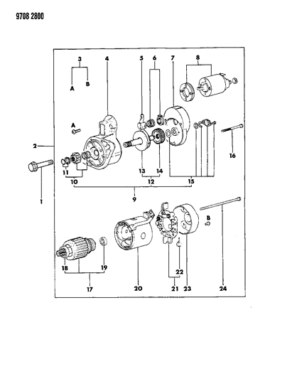 1989 Chrysler Conquest Starter Diagram