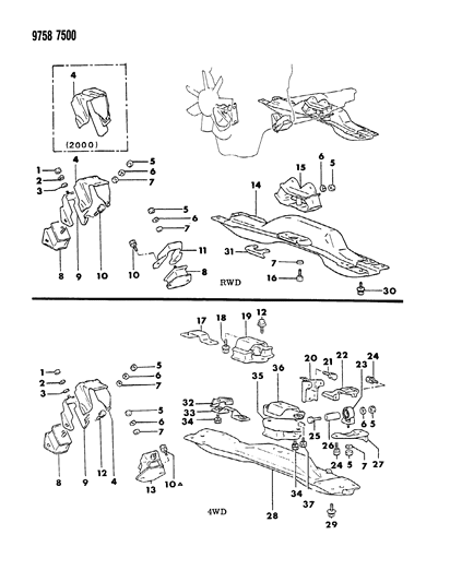 1989 Dodge Raider Engine Mounting Diagram 1