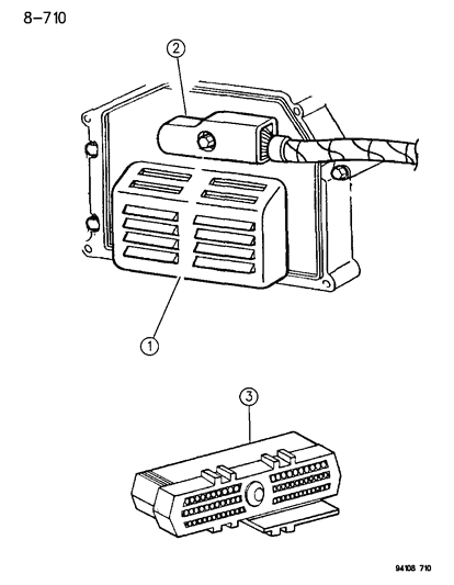 1994 Dodge Shadow Engine Controller Module Diagram for R4778518