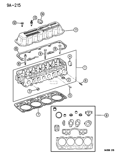 1996 Dodge Dakota Cylinder Head Diagram 1
