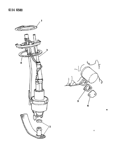 1986 Chrysler Town & Country Fuel Pump Diagram 2