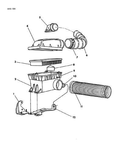 1984 Dodge Omni Air Cleaner Diagram 2