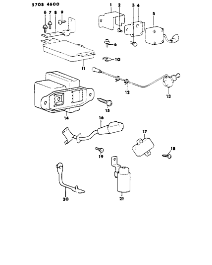 1986 Chrysler Conquest Horn - Relay - Flasher Diagram