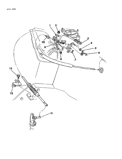 1984 Dodge Charger Throttle Control Diagram 1