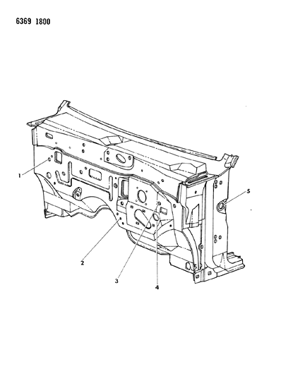 1987 Dodge Dakota Plugs - Cowl & Dash Diagram