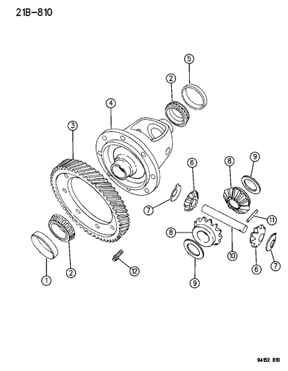 1994 Chrysler LeBaron Differential Automatic Transaxle Diagram 2