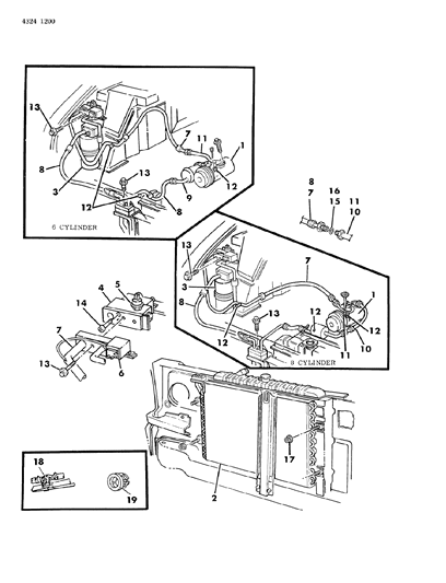 1984 Dodge Ram Wagon Plumbing - A/C & Heater Diagram 2