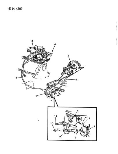 1986 Chrysler LeBaron Speed Control - Electro Mechanical Diagram 1