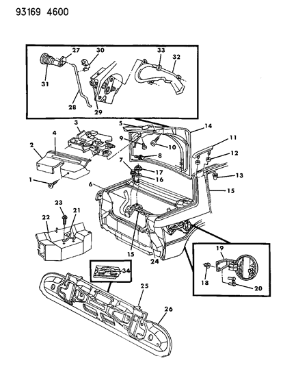 1993 Chrysler LeBaron WEATHERSTRIP-Assembly- Dk Lid OPNG Diagram for 5255642