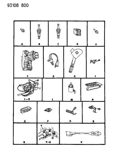 1993 Chrysler LeBaron Sedan Switches Diagram