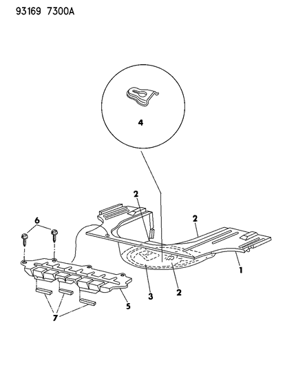 1993 Dodge Daytona Floor Pan Rear Diagram