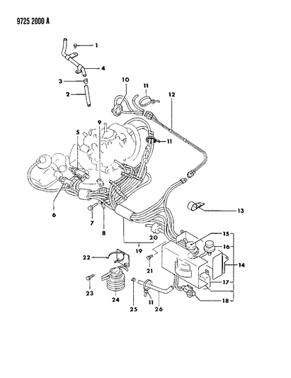 1989 Dodge Ram 50 EGR System Diagram