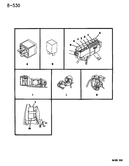 1995 Chrysler LeBaron Relay-& Bracket ANTI/LOCK Brake Diagram for 5266195