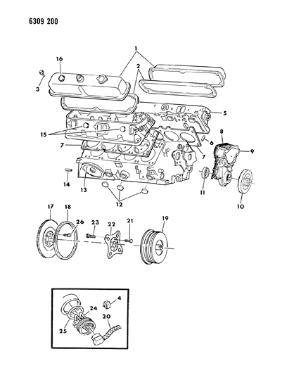 1987 Dodge Ram Wagon External Components Diagram 2