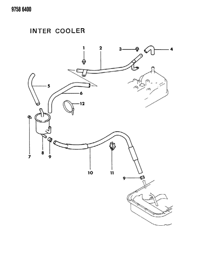 1989 Chrysler Conquest Oil Separator & Engine Breather Diagram