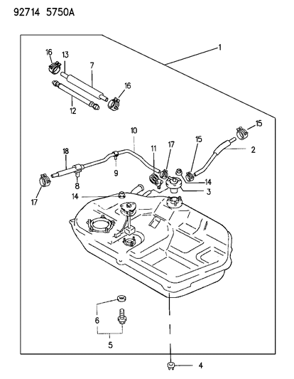 1992 Dodge Ram 50 Fuel Tank Diagram 4