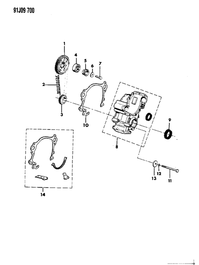 1991 Jeep Grand Wagoneer Timing Cover Diagram