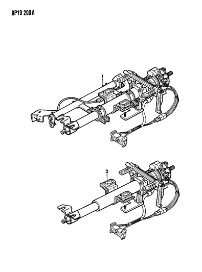 1990 Dodge Monaco Column Assembly, Steering Diagram