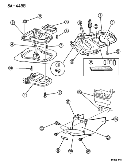 1996 Chrysler Town & Country Consoles Diagram