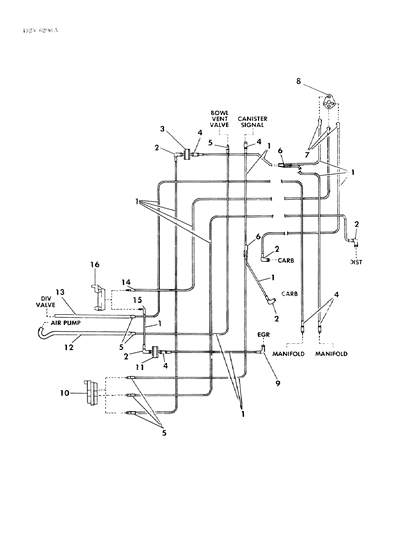 1985 Dodge Ramcharger EGR Hose Harness Diagram 9