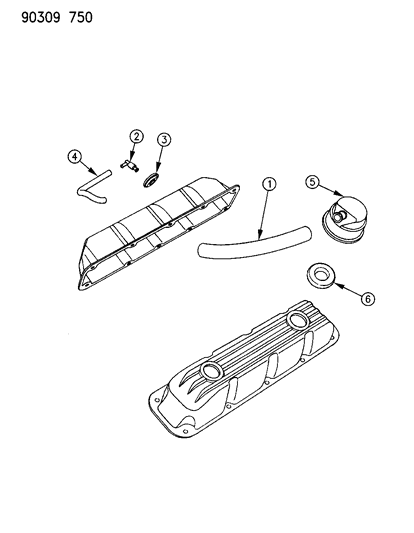 1993 Dodge D350 Crankcase Ventilation Diagram 3