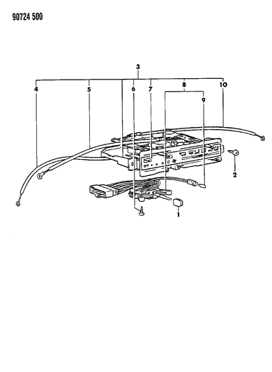 1990 Dodge Ram 50 Control, Heater Diagram