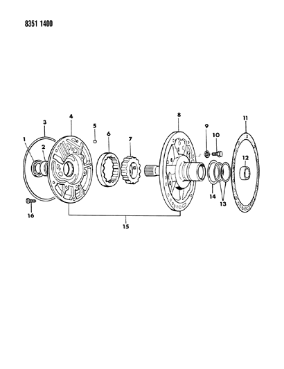 1988 Dodge W150 Oil Pump With Reaction Shaft Diagram 1