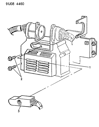 1991 Jeep Comanche Single Board Engine Control Module Diagram for 56027446