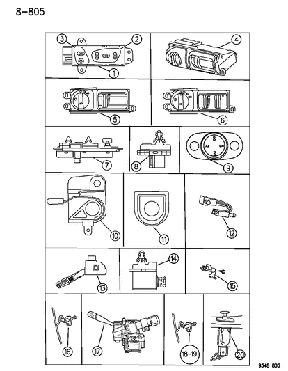 1993 Dodge Intrepid Switches Diagram