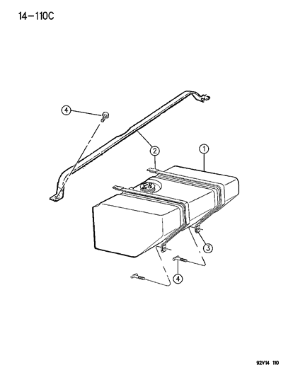 1994 Dodge Viper Strap-Fuel Tank Diagram for 4848282