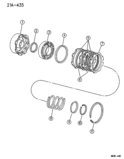 1996 Dodge Caravan Clutch & Input Shaft Diagram 1