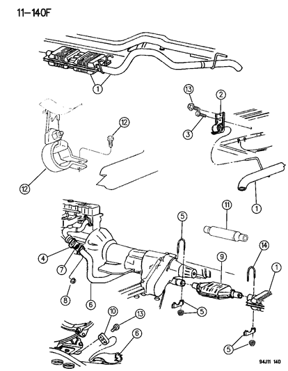 1995 Jeep Grand Cherokee Bracket-Rear Engine Mount Diagram for 52058605