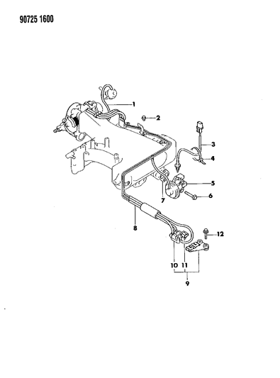 1990 Dodge Ram 50 EGR System Diagram 2