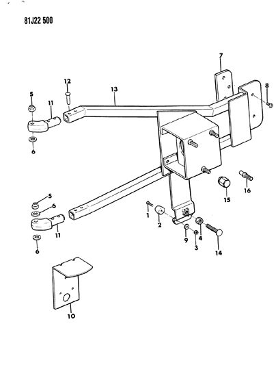 1985 Jeep Wrangler Wheel Mounting, Spare Diagram 5