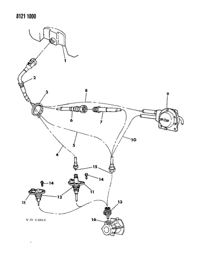 1988 Dodge Daytona Cables And Pinion, Speedometer Diagram