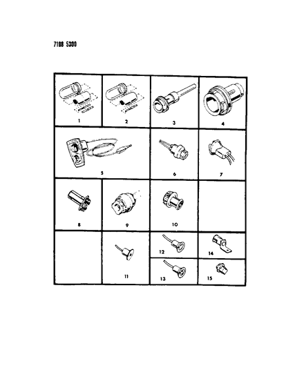 1987 Dodge 600 Sockets & Cables Diagram