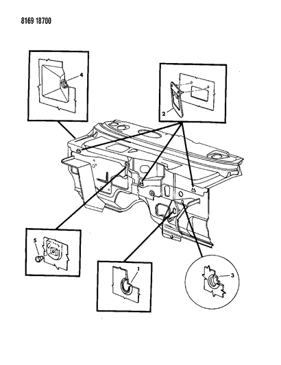 1988 Dodge Diplomat Plugs Cowl And Dash Diagram