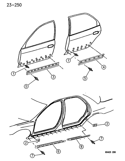 1996 Chrysler LHS RIVET-Shoulder Diagram for 4630660