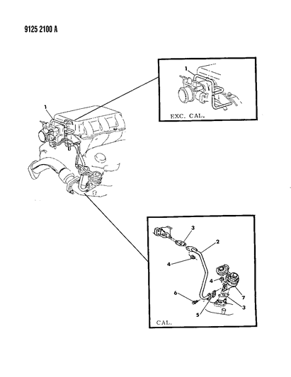 1989 Dodge Dynasty EGR System Diagram 2