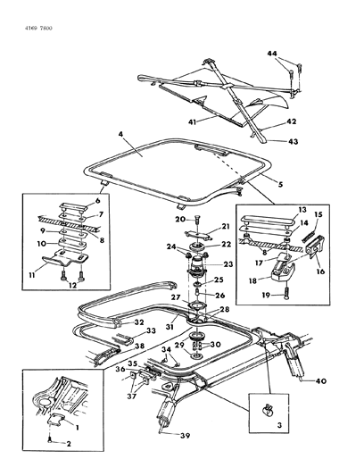 1984 Chrysler Laser Sun Roof Diagram