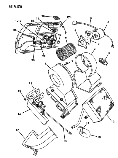 1991 Dodge Grand Caravan Heater Unit Diagram 2