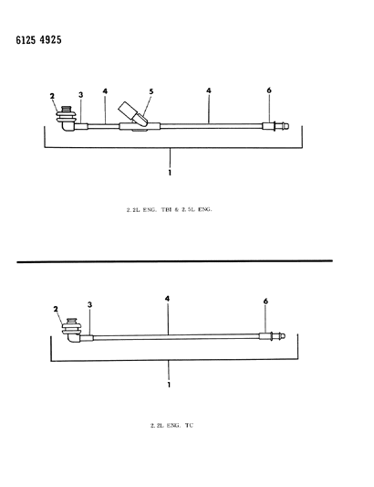 1986 Dodge Charger M.A.P. Sensor Jumper Tube Diagram