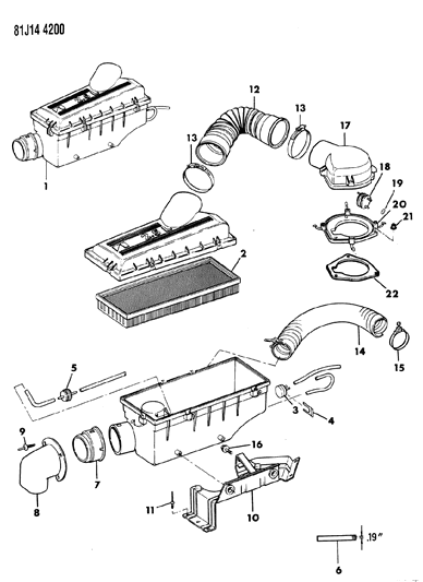 1986 Jeep Comanche Air Cleaner Diagram 1